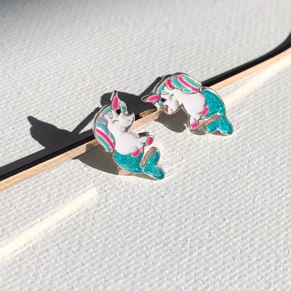 Unicorn mermaid earrings
